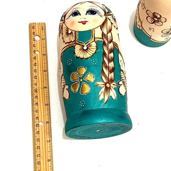 Russian Nesting Doll Matryoshka Vintage Had Painted Luxury Decor 5 pieces 1984 - Picture 9 of 14